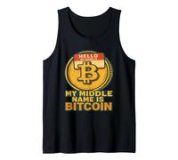 My Middle Name is Bitcoin Funny Crypto Enthusiast Tank Top