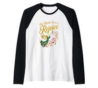 My Middle Name is Rejoice Christian Christmas Raglan Baseball Tee
