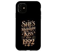 My Midnight kiss Since 1992 Couple 34th Wedding Anniversary Case for iPhone 11
