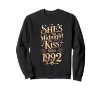 My Midnight kiss Since 1992 Couple 34th Wedding Anniversary Sweatshirt