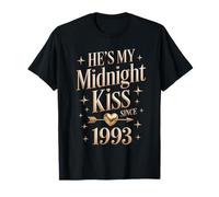 My Midnight kiss Since 1993 Couple 33rd Wedding Anniversary T-Shirt