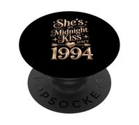 My Midnight kiss Since 1994 Couple 32nd Wedding Anniversary PopSockets Adhesive PopGrip