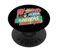 My Mind Is 80% Karaoke Music Lyrics Lover Singer Writer PopSockets Adhesive PopGrip