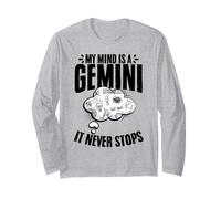 My Mind is A Gemini and It Never Stops Horoscope Zodiac Sign Long Sleeve T-Shirt