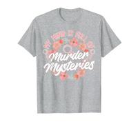 My Mind is Full of Murder Mysteries True Crime Women T-Shirt, Men, Heather Grey, Medium