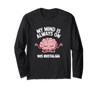 My Mind is Full of Retro 90s Nostalgia Zen Fun Typography Long Sleeve T-Shirt