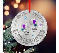 My Mind Still Talks to You Butterfly Memorial Ornament, Personalized Memorial Christmas Ornament for Loss of Mom, Dad, Loved Ones in Heaven, Custom Name Memory Ornaments Sympathy Gifts