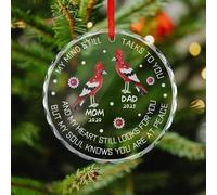 My Mind Still Talks to You Personalized Cardinal Memorial Christmas Ornament Custom Name My Heart Still Looks for You Glass Ornaments Remembrance Gifts for Family Loss of Loved One Mom Dad