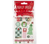 MY MINDS EYE, INC. Holly Jolly BRADS, W/Foiled Accents, One Size