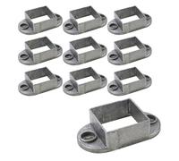 MY MIRONEY 10PCS 2" x 2" Square Post Flange Base Aluminum Alloy Floor Mount Post Flange Hardware Deck Railing Bracket for Fence or Deck