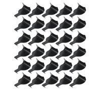 MY MIRONEY 2.2" x 1.3" Metal Rail Molding Hanging Hooks Black Photo Frame Picture Rail Hooks Pack of 30