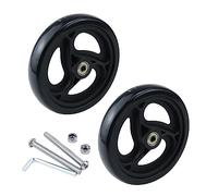 MY MIRONEY 2PCS 6 Inch Wheel Replacement for Wheelchairs, Black