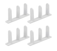 MY MIRONEY 4PCS Sliding Closet Door Guide White Plastic Sliding Door Floor Bottom Guide Track Fit for 1-3/8" Thick Door
