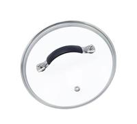 MY MIRONEY 7 Inch Tempered Glass Lid Universal Cookware Replacement Pot Pan Lid with Air Vent and Stainless Steel Handle with Silicone Coated