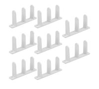 MY MIRONEY 8PCS Sliding Closet Door Guide White Plastic Sliding Door Floor Bottom Guide Track Fit for 1-3/8" Thick Door