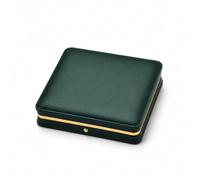 MY MIRONEY Big PU Leather Wedding Jewelry Sets Box, Blackish Green