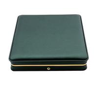 MY MIRONEY Big PU Leather Wedding Jewelry Sets Box, Blackish Green