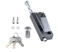 MY MIRONEY Black Sliding Door Lock for Window Glass Patio Doors Auxiliary Security Lock(Uses Yale Lock Keyway)