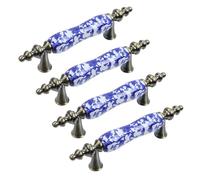 MY MIRONEY Ceramic Cabinet Pulls 4 PCS with Screws 3" Hole Center Easy-Clean Rounded Edge Drawer Handles,Porcelain&Zinc Alloy,Universal for Kitchen/Bath/Wardrobe Dresser