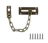 MY MIRONEY Door Chain Lock Brass Long Chain Security Door Lock Chain for Inside Door and Extra Front Door Lock, Antique Bronze, 3.35"