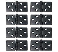 MY MIRONEY Iron 3x1.5in Door Hinges, 8 Pcs, Black Finish, Butt Hinge, Square Corner, Folded Size 1.7x1.5x0.4in, Unfolded Size 3x1.5x0.4in, Suitable for Cabinets, Wardrobes, Windows etc.