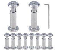 MY MIRONEY M4 x 8mm Binding Post Screw Hex Drive Socket Cap Bolts Stainless Steel Binding Bolts and Barrel Nuts Kit, for Furnitures Leather Belt Buckle, 10 Sets