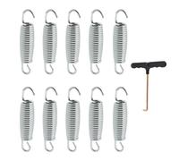 MY MIRONEY Trampoline Springs Replacement 10 PCS with T-hook, 3.98" Heavy Duty Steel Spring, Universal Trampoline Accessories,Suitable for Outdoor and Indoor Trampolines
