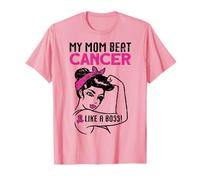My Mom Beat Breast Cancer Like A Boss Warrior Survivor Fight T-Shirt