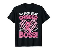 My Mom Beat Breast Cancer Like A Boss Warrior Survivor T-Shirt