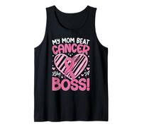 My Mom Beat Breast Cancer Like A Boss Warrior Survivor Tank Top