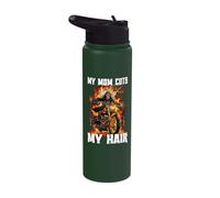 My Mom Cuts My Hair Cringe Skeleton Stainless Steel Insulated Water Bottle