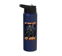 My Mom Cuts My Hair Cringe Skeleton Stainless Steel Insulated Water Bottle