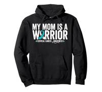 My Mom Is A Warrior Cervical Cancer Awareness Pullover Hoodie