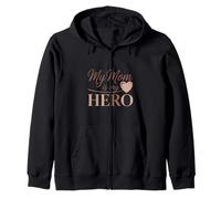 My Mom Is My Best Hero Inspirational Single Mother´s Zip Hoodie