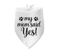 My Mom Said Yes Dog Bandana Wedding Dog Bandana Dog Engagement Bandana Pet Dog Engagement Wedding Announcement Photo Props Accessories for Pet Dog Lovers Gifts
