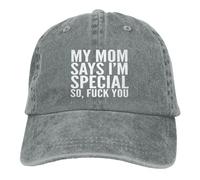 My Mom Says I’M Special So Fuck You Unisex Duck Tongue Cap Classic Snapback-Cap Casual Sun-Cap for Fishing Golf Hiking