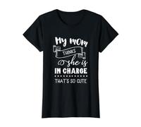 My Mom Thinks She's in Charge That's So Cute Mother's Day Value Graphic T-Shirt, Women, Black, L