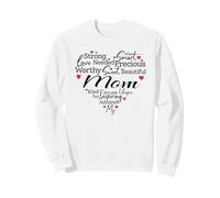 My Mom Typography Heart Design, Graphic for Mothers Day Sweatshirt