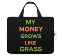 My Money Grows Like Grass Laptop Sleeve Bag with Handle 17inch