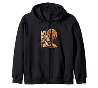 My Money Grows On Trees Arborist Tree Climber Zip Hoodie