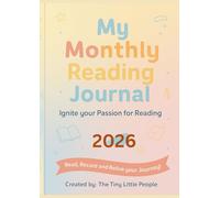 My Monthly Reading Journal for 2026 (Jan-Dec): 12-Month Planner to Track Books, Authors & Reviews - for Students, Teachers, Homeschooling, Book Clubs & Reading Challenges