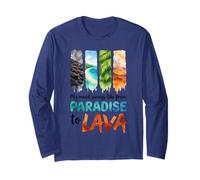 My Mood Swings Like from Paradise to Lava Watercolor Long Sleeve T-Shirt