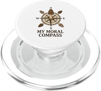 My Moral Compass Morel Mushroom Hunting Funny Forager Pun PopSockets PopGrip for MagSafe