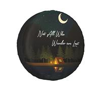 My Moreyea Moon Camper Spare Tire Cover Wheel Protectors Water Dust Proof Universal Fit for Trailer Rv SUV Truck Camper Travel Accessories 14" 15" 16" 17" Inch