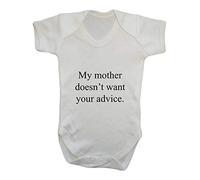 My Mother Doesn't Want Your Advice Simple Statement Baby Grow Vest, 0-3 Months, White
