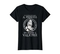 My Mother Has No Princess Funny Valkyrie Viking T-Shirt, Women, Black, Small