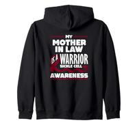 My Mother In Law Is A Warrior Sickle Cell Awareness Zip Hoodie