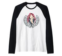 My Mother is an Angel Looking Down on me from Heaven Raglan Baseball Tee
