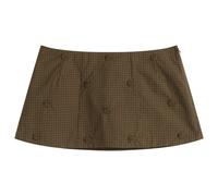 My Mum Made It Women's Rosette Mini Skirt Ivy Check