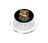 My MVP Has a Curly Tail Pug Lover PopSockets PopGrip for MagSafe